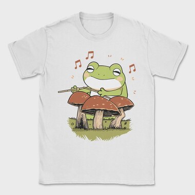 Frog Playing Drums Mushroom, Tricou Barbati (Unisex)