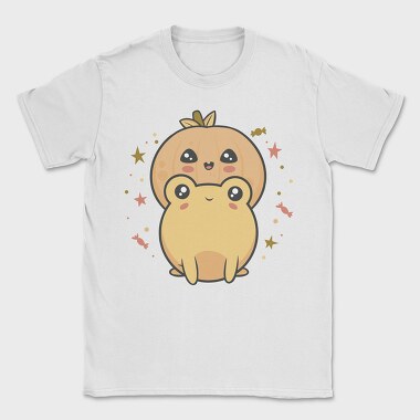 Frog With Pumpkin Kawaii, Tricou Barbati (Unisex)