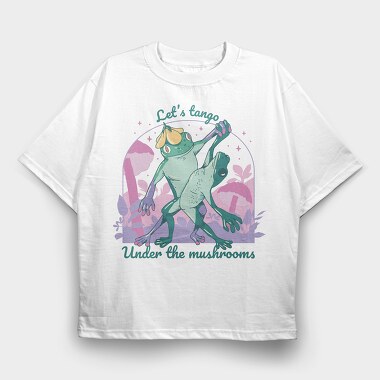 Frogs Dancing Tango Cottagecore, Tricou Oversize Barbati (Unisex)