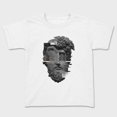 Frontal Glitched Statue Glitch 5, Tricou Copii