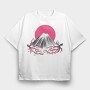 Fuji Mountain Japanese Nature, Tricou Oversize Barbati (Unisex)