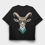 Ibex Oktoberfest Edelweiss Flower, Tricou Oversize Barbati (Unisex)