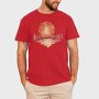 Red Landscape Full Moon Lake, Tricou Barbati (Unisex)
