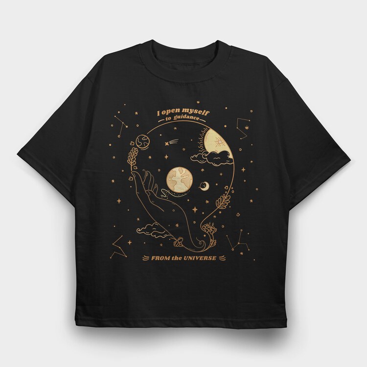 I Open Myself to Guidance From the Universe, Tricou Oversize Barbati (Unisex)