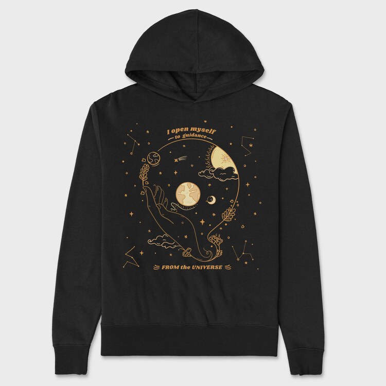 I Open Myself to Guidance From the Universe, Hanorac Oversize Barbati (Unisex)