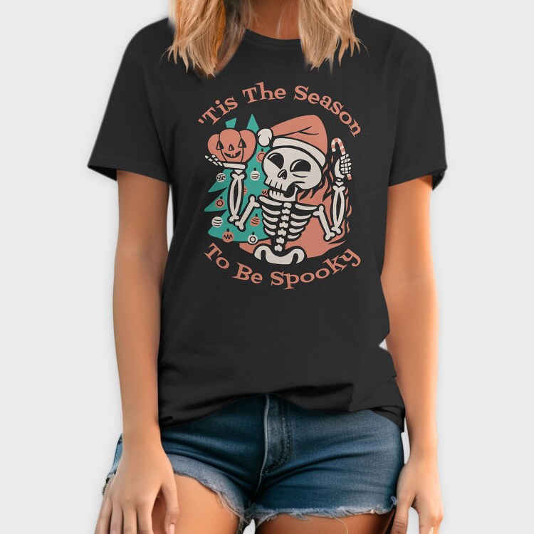 Christmas Skeleton This The Season To Be Spooky, Tricou Barbati (Unisex)