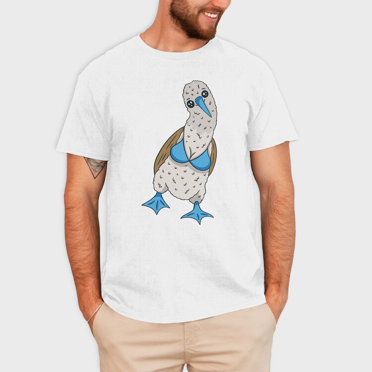 Blue Footed Booby Bird, Tricou Barbati (Unisex)