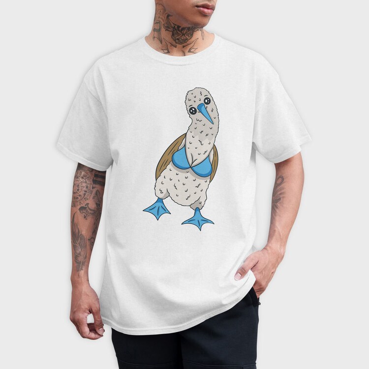 Blue Footed Booby Bird, Tricou Barbati (Unisex)