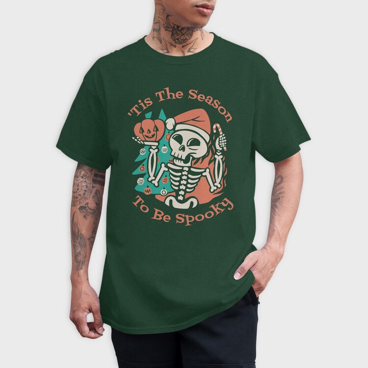 Christmas Skeleton This The Season To Be Spooky, Tricou Barbati (Unisex)
