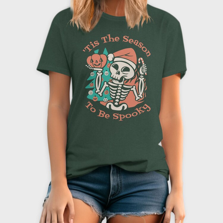 Christmas Skeleton This The Season To Be Spooky, Tricou Barbati (Unisex)