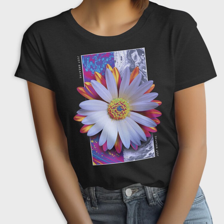 Holographic Lily Flower, Tricou Femei