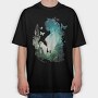 Woman Forest Silhouette, Tricou Oversize Barbati (Unisex)