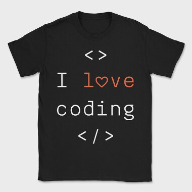 I Love Coding, Tricou Barbati (Unisex)