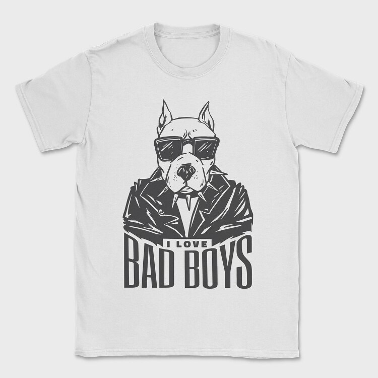 I Love Bad Boys, Tricou Barbati (Unisex)
