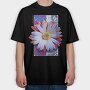 Holographic Lily Flower, Tricou Oversize Barbati (Unisex)