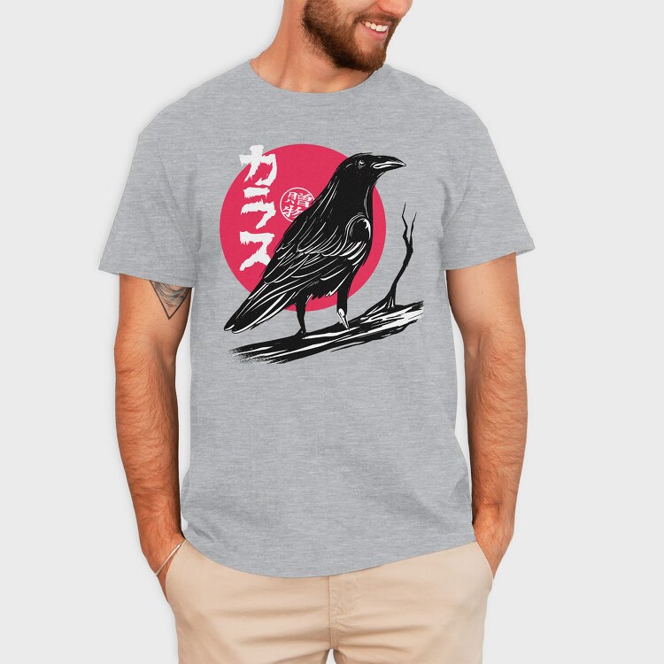 Red Moon Raven Traditional Crow, Tricou Barbati (Unisex)