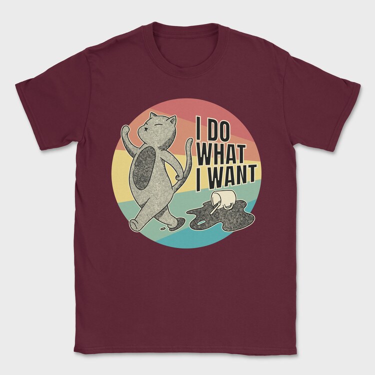 I Do What I Want Cat Coffee, Tricou Barbati (Unisex)