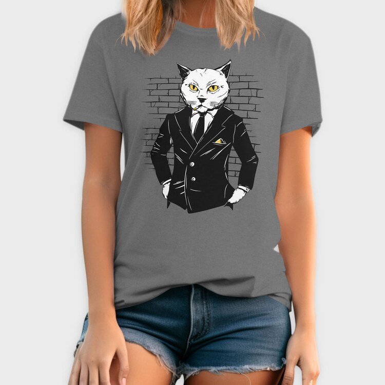 Gangster Cat In A Suit, Tricou Barbati (Unisex)