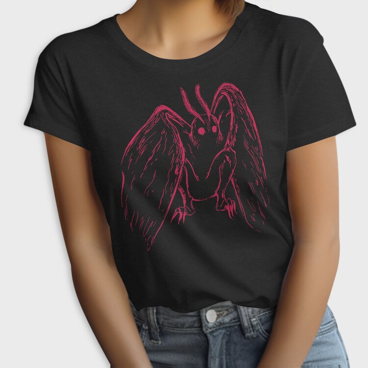 Red Mothman Creepy, Tricou Femei