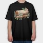 Wood Log Flowers, Tricou Oversize Barbati (Unisex)