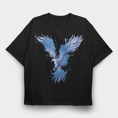 Blue Phoenix, Tricou Oversize Barbati (Unisex)