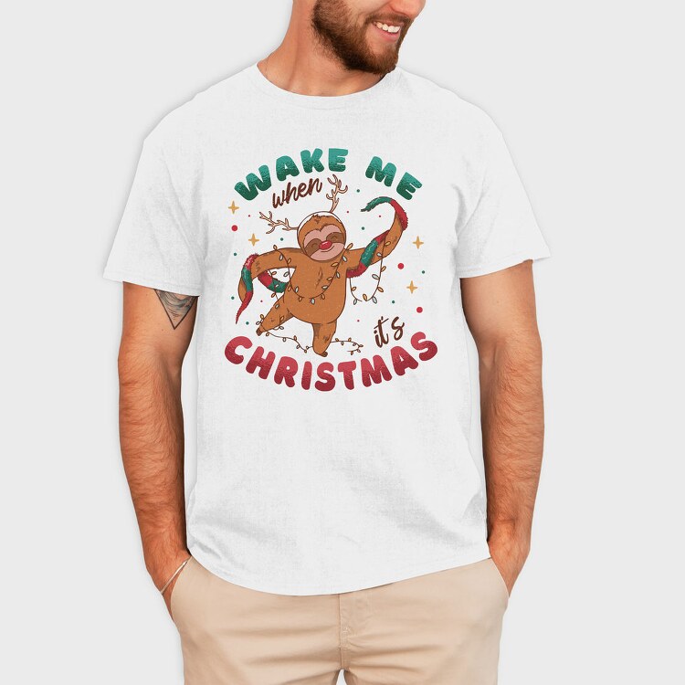 Christmas Sloth, Tricou Barbati (Unisex)