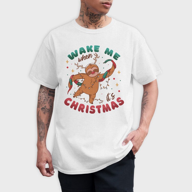 Christmas Sloth, Tricou Barbati (Unisex)