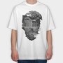 Frontal Glitched Statue Glitch 5, Tricou Oversize Barbati (Unisex)