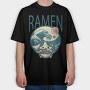 Japanese Cat Ramen, Tricou Oversize Barbati (Unisex)