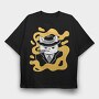 Gangster Cat, Tricou Oversize Barbati (Unisex)