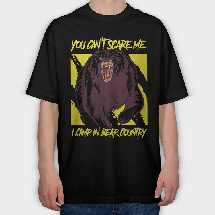 I Camp in Bear Country, Tricou Oversize Barbati (Unisex)