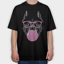 Husky Sungalsses Bubblegum Monochrome, Tricou Oversize Barbati (Unisex)