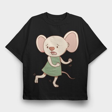 Mouse Run, Tricou Oversize Barbati (Unisex)
