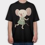 Mouse Run, Tricou Oversize Barbati (Unisex)