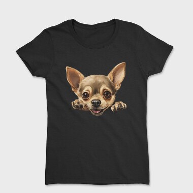 Chihuahua Peeking, Tricou Femei
