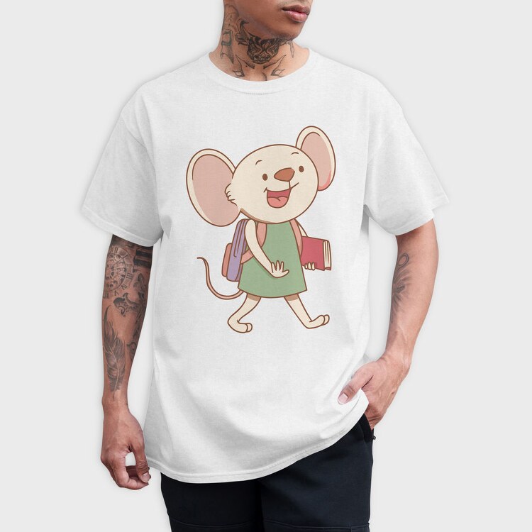 Mouse School Buddy, Tricou Barbati (Unisex)
