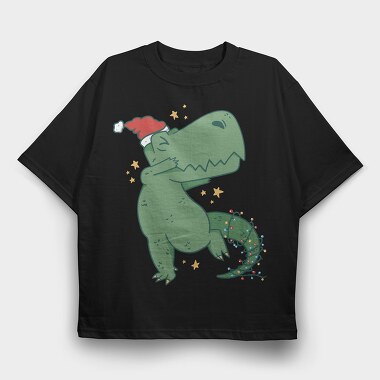 Christmas T Rex Fun Dab, Tricou Oversize Barbati (Unisex)