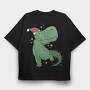 Christmas T Rex Fun Dab, Tricou Oversize Barbati (Unisex)