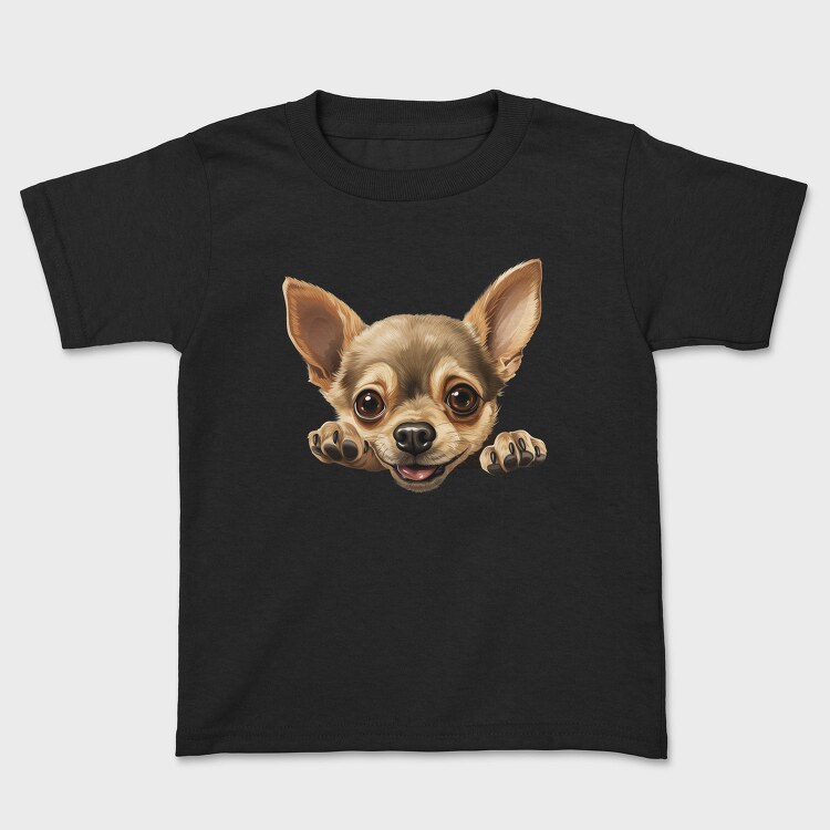 Chihuahua Peeking, Tricou Copii