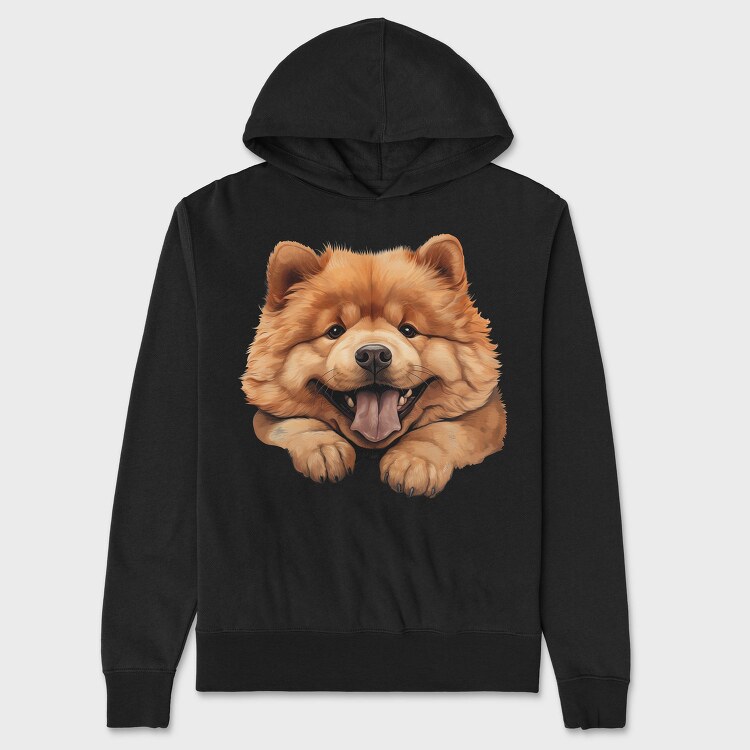 Chow Chow Peeking, Hanorac Oversize Barbati (Unisex)