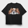 Cavalier Lover Peep, Tricou Oversize Barbati (Unisex)
