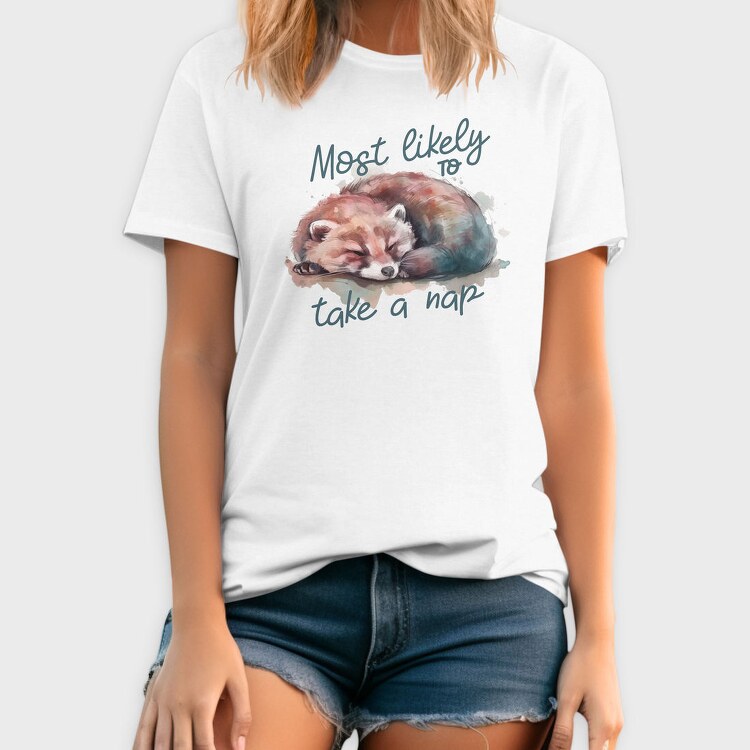 Red Panda Taking A Nap, Tricou Barbati (Unisex)