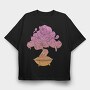 Bonsai Cat Tree, Tricou Oversize Barbati (Unisex)