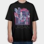Japanese City Street In Japan, Tricou Oversize Barbati (Unisex)