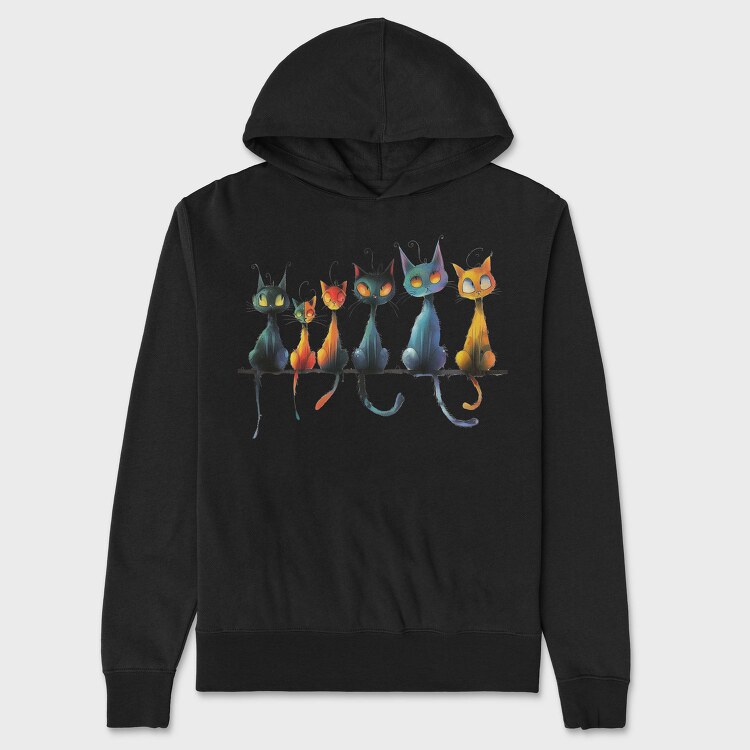 Colorful Cat Group, Hanorac Oversize Barbati (Unisex)