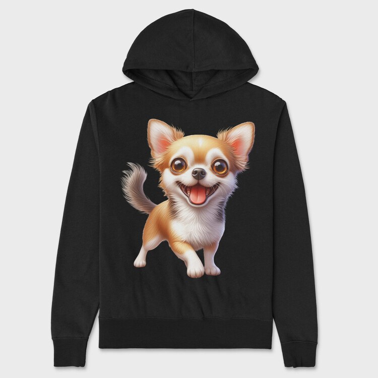 Chihuahua Smile Icon, Hanorac Oversize Barbati (Unisex)