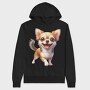 Chihuahua Smile Icon, Hanorac Oversize Barbati (Unisex)