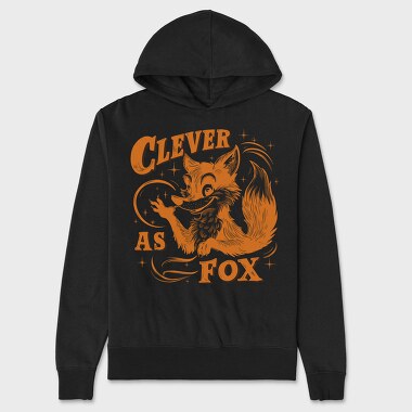Clever Fox Slogan, Hanorac Oversize Barbati (Unisex)
