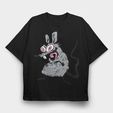 Mousey Mouse, Tricou Oversize Barbati (Unisex)