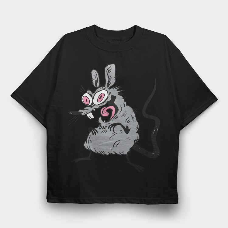 Mousey Mouse, Tricou Oversize Barbati (Unisex)